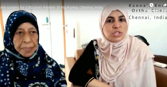 Spine surgery for a 80 years Patient- Dr Raj Kanna, Chennai, India